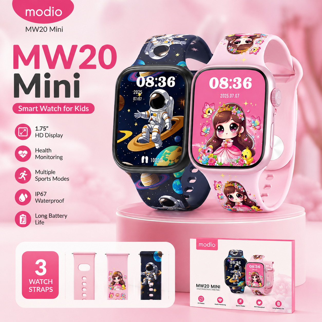 ChatGPT Image Sep 3, 2026, 07_45_11 PM Modio - MW20 Mini Kids Smart Watch - Image 1